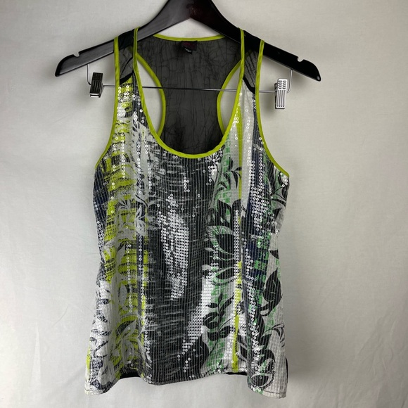 2B Bebe Tops 2b Bebe Sequin Tank Top Poshmark